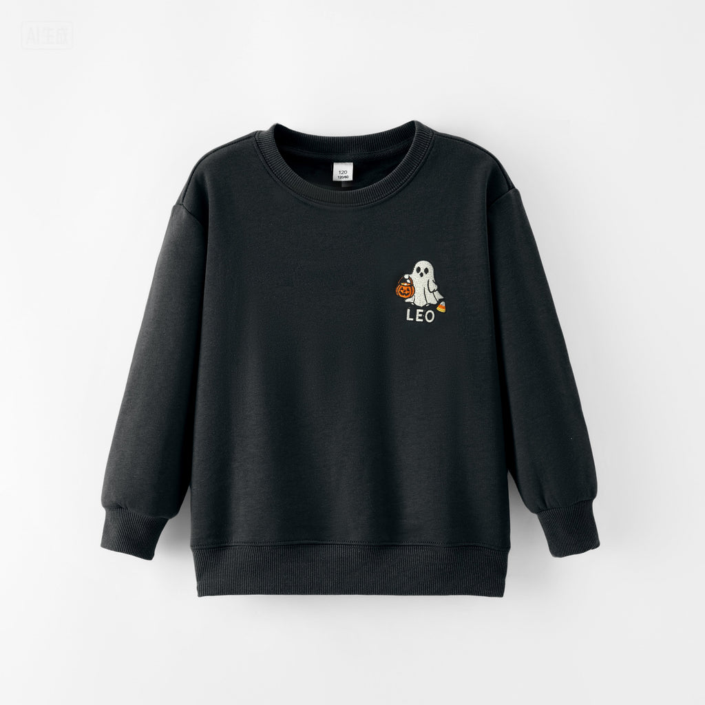 Halloween Ghost Personalized Kids Sweatshirt