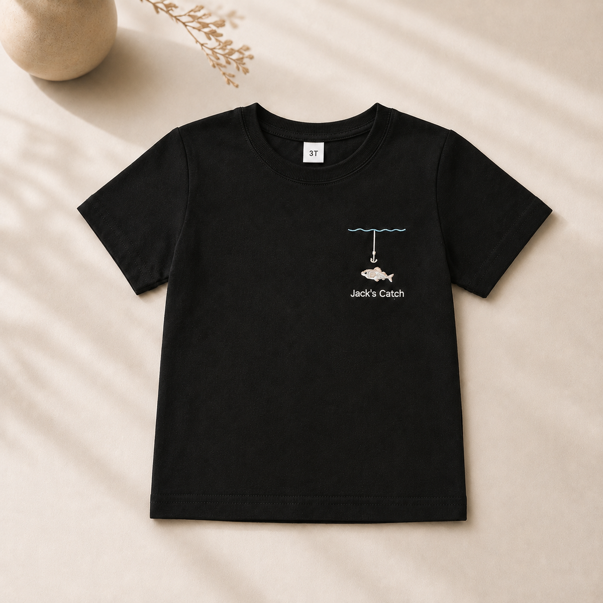 Little Angler Personalized Kids Fishing T-Shirt